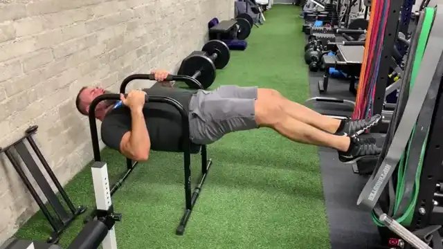 Feet-Elevated Row - do 3 sets of 10 feet-elevated rows