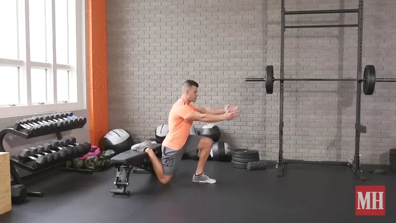 Bulgarian Split Squat - do 3 sets of 10 Bulgarian split squats per leg