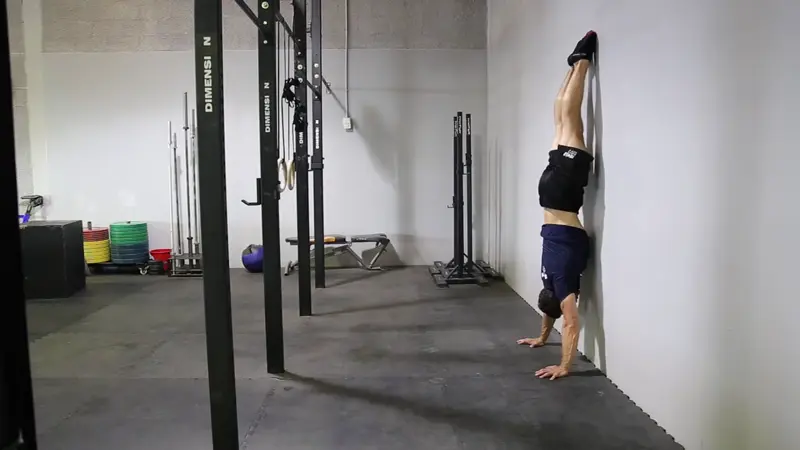 Wall Handstand Push-Up