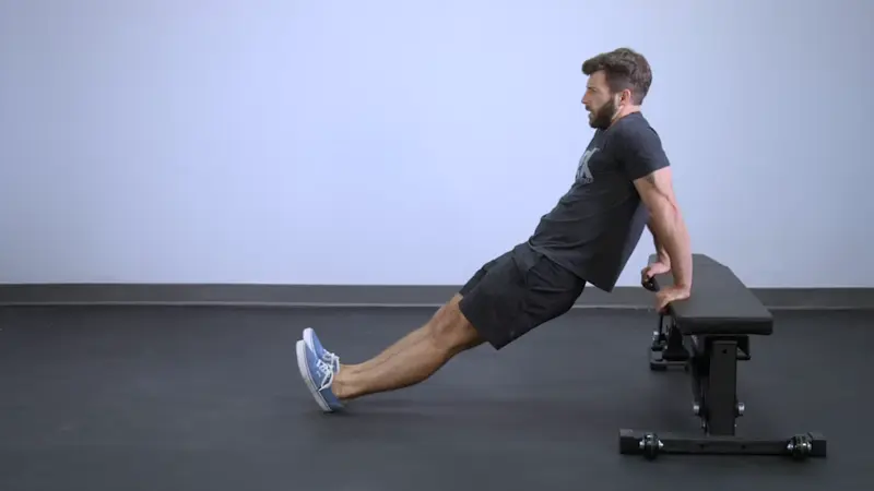 do 3 sets of 10 bench dips