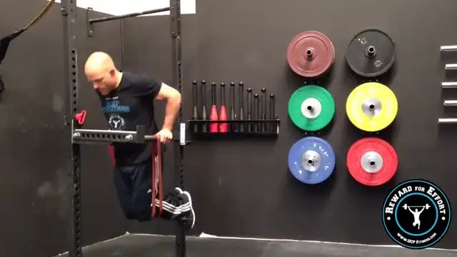 Band-Assisted Dip - do 3 sets of 10 band-assisted dips
