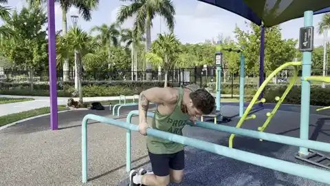 Negative Dip - do 3 sets of 10 slow negative dips
