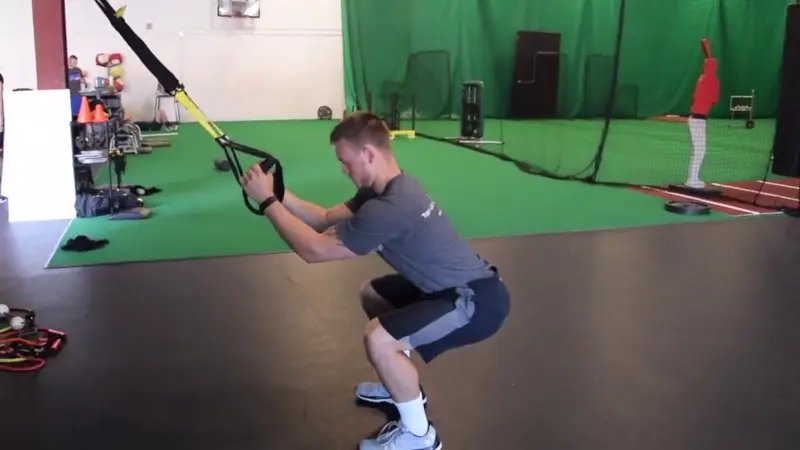 Assisted Squat - do 3 sets of 10 assisted squats