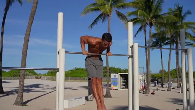 Straight Bar Dip - do 3 sets of 10 straight bar dips