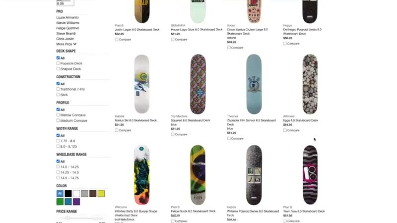 Picking a skateboard
