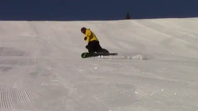 hold a deep carve with the upper body counter-rotated against the turn